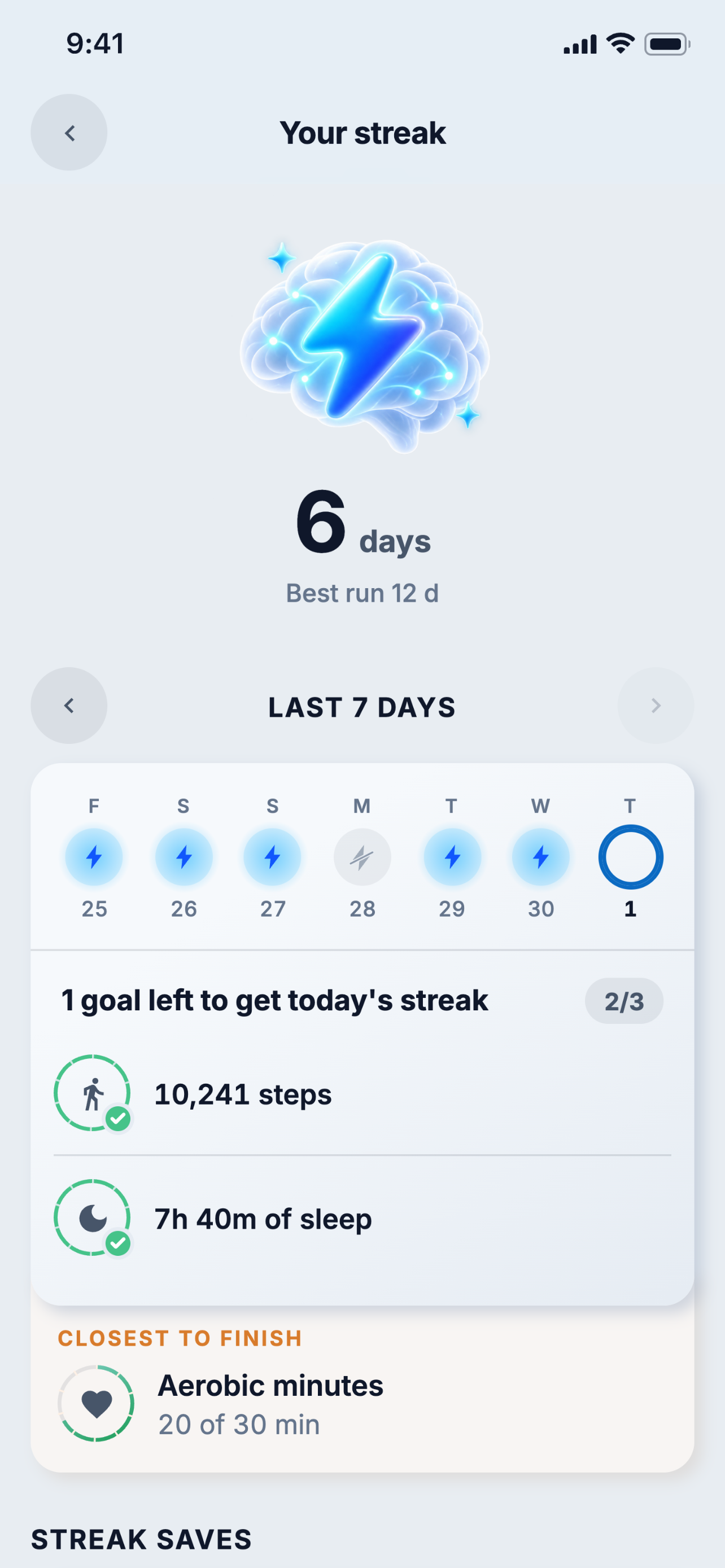 Daily streak
